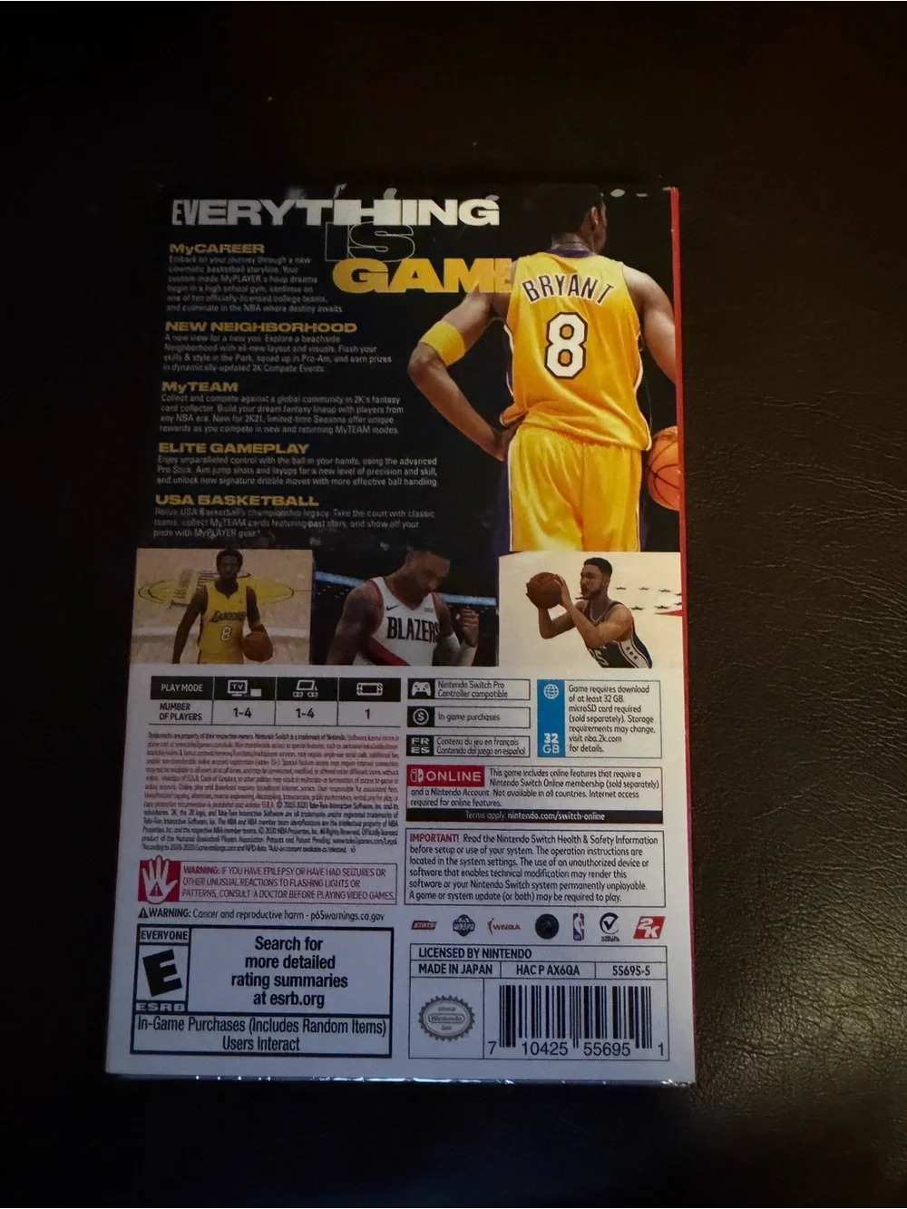 NEW NEVER OPENED MAMBA FOREVER 2K21 EDITION  FOR:NINTENDO SWITCH